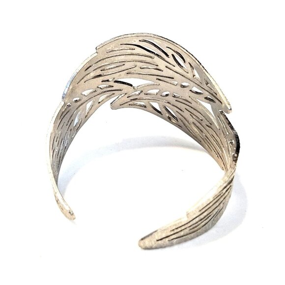 Charming Charlie Silver Leaf Open Cuff Bracelet - Picture 2 of 2